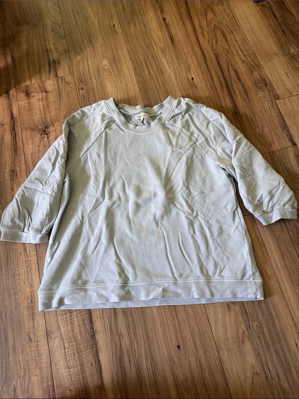 Madewell Light Blue Casual Crewneck Top
